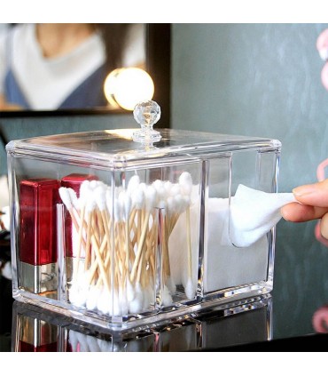 Кутия за съхранение на тампони за грим и клечки за уши