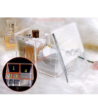 Кутия за съхранение на тампони за грим и клечки за уши