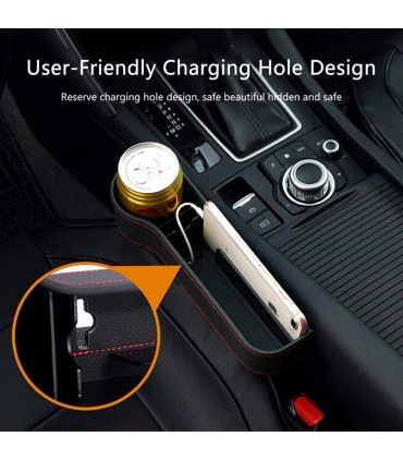 ОРГАНАЙЗЕР ЗА АВТОМОБИЛ ТИП ПОДЛАКЪТНИК ЗА ЧАША И ТЕЛЕФОН С КОЖЕНО ПОКРИТИЕ