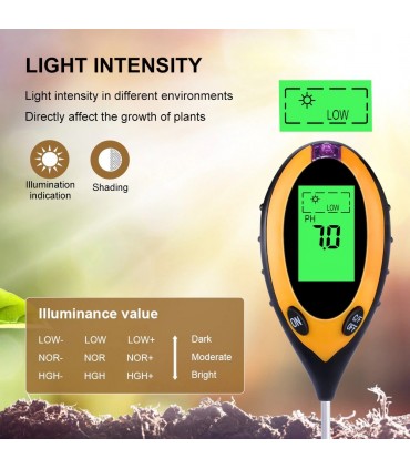 Сонда 4 в 1 - за измерване на земната повърхност: Температура, Влажност, pH, Интезитет на светлина.