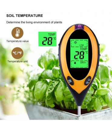 Сонда 4 в 1 - за измерване на земната повърхност: Температура, Влажност, pH, Интезитет на светлина.