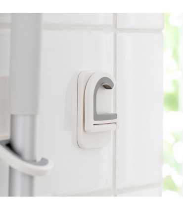 Сгъваема закачалка за стена за дръжка на моп, метла, стирка