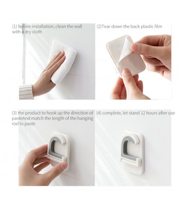 Сгъваема закачалка за стена за дръжка на моп, метла, стирка