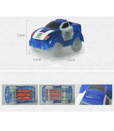 Количка полицейска кола за светеща писта Меджик тракс