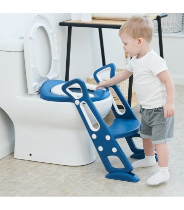 Детска седалка-адаптер за тоалетна чиния със стълба