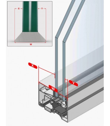 Уред за почистване на прозорци с магнит, двустранно