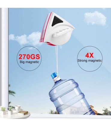 Уред за почистване на прозорци с магнит, двустранно