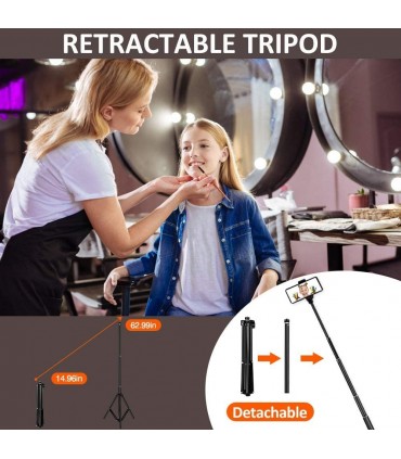 LED ринг лампа с трипод, осветление за TikTok, streaming, видео чат, с три режима