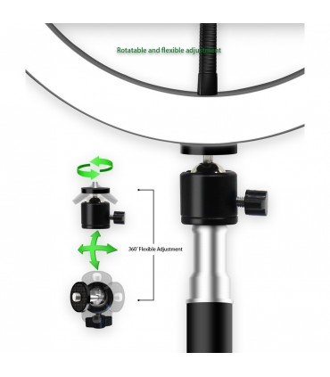 LED ринг лампа с трипод, осветление за TikTok, streaming, видео чат, с три режима