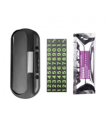 Табелка за телефонен номер за автомобил при временно паркиране