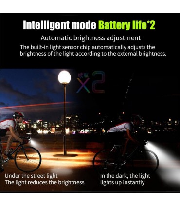 Фар за велосипед, Акумулаторна батерия 4000mAh, 2 х LED крушки T6