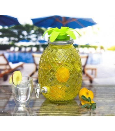 СТЪКЛЕН БУРКАН ЗА НАПИТКИ И КОКТЕЙЛИ С ФОРМА НА АНАНАС