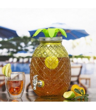 СТЪКЛЕН БУРКАН ЗА НАПИТКИ И КОКТЕЙЛИ С ФОРМА НА АНАНАС