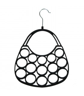 Закачалка за шалове - тип "кошница" в черен цвят