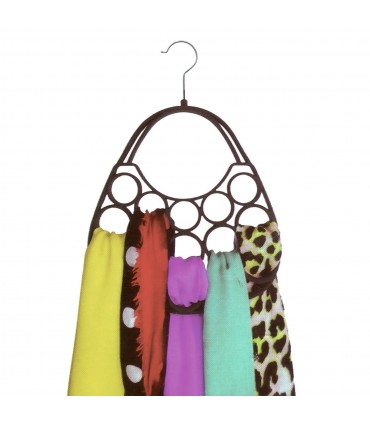 Закачалка за шалове - тип "кошница" в черен цвят