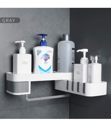 Самозалепваща етажерка за баня на 2 нива