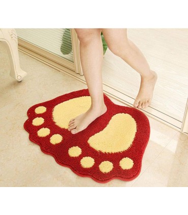 Килимче постелка за баня или стая с формата на големи крака на йети