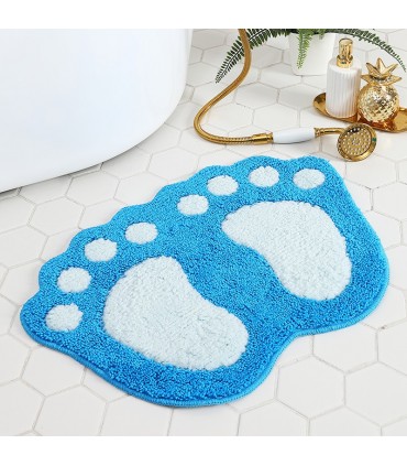Килимче постелка за баня или стая с формата на големи крака на йети