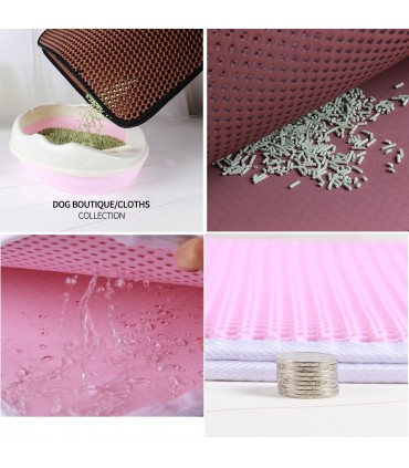 Двуслойна постелка за пред котешка тоалетна