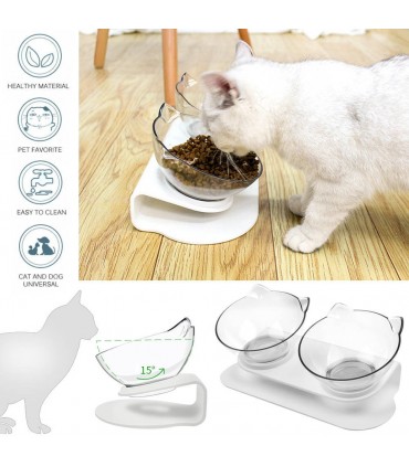 Поставка с две купи за храна и вода за котки