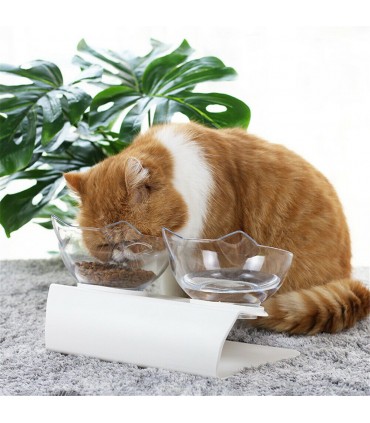 Поставка с две купи за храна и вода за котки