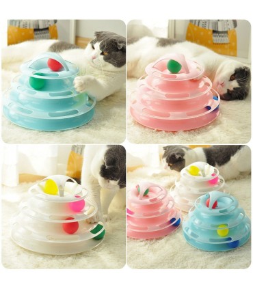 Котешка играчка, пирамида с улей и 4 топки