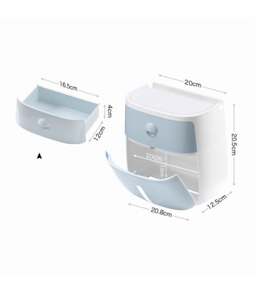 Водоустойчива поставка за тоалетна хартия с чекмедже