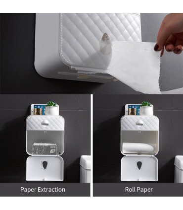 Модерна поставка за тоалетна хартия с рафт и чекмедже