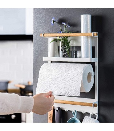 Магнитен органайзер за хладилник, бял и черен