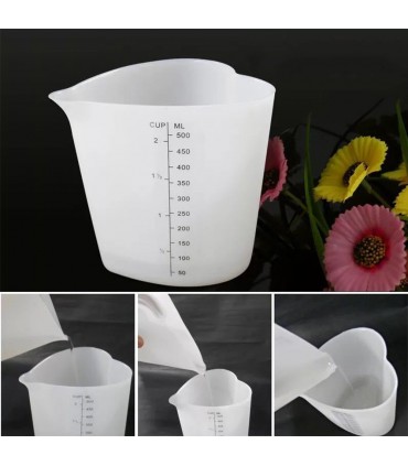 Силиконова мерителна чаша/мензура, 500 мл.