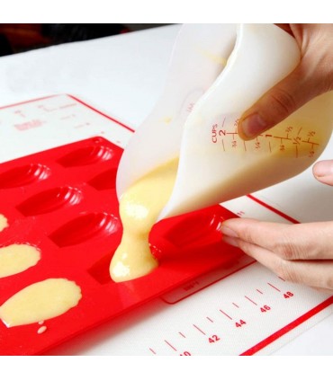 Силиконова мерителна чаша/мензура, 500 мл.