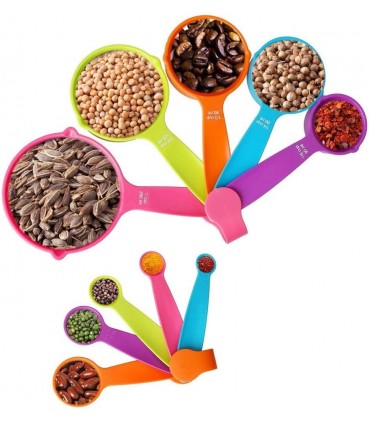 Комплект цветни мерителни лъжички, 10 броя