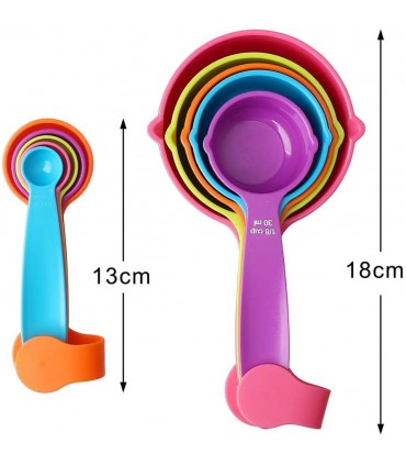 Комплект цветни мерителни лъжички, 10 броя