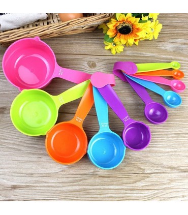 Комплект цветни мерителни лъжички, 10 броя