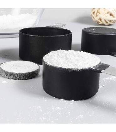 Комплект от 8бр. мерителни чашки и лъжички със стоманена дръжка