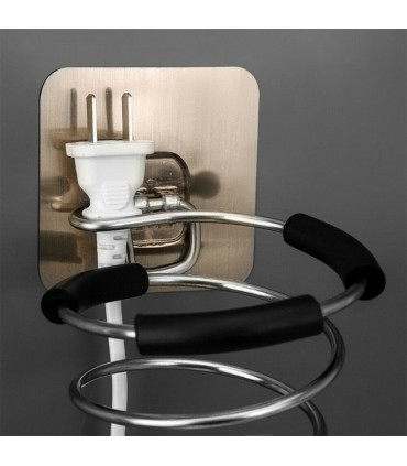 Самозалепваща поставка за сешоар за баня