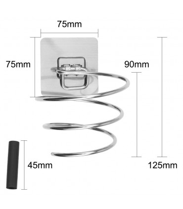 Самозалепваща поставка за сешоар за баня