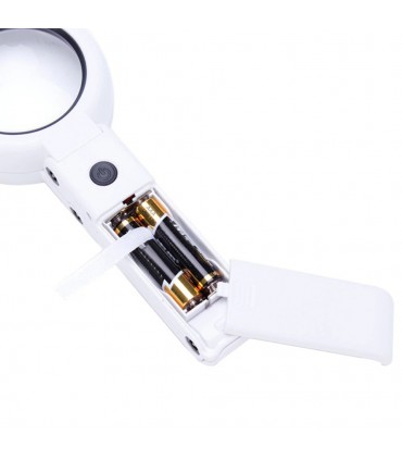 Мощна ръчна лупа с лед осветление 10Х стъклена за четене работа