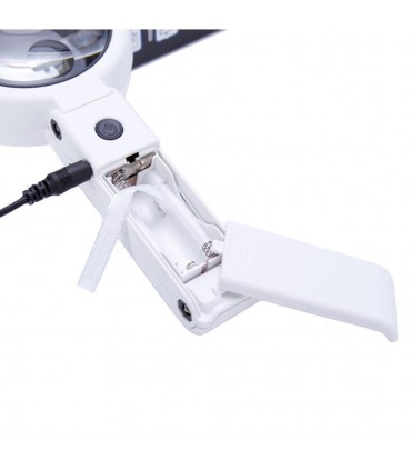 Мощна ръчна лупа с лед осветление 10Х стъклена за четене работа