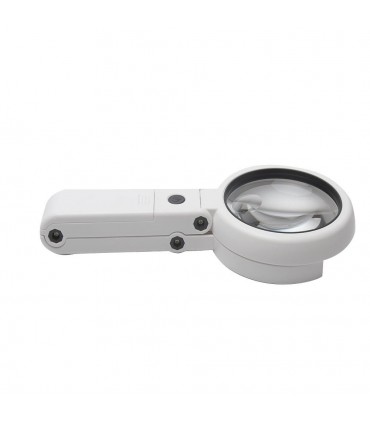 Мощна ръчна лупа с лед осветление 10Х стъклена за четене работа