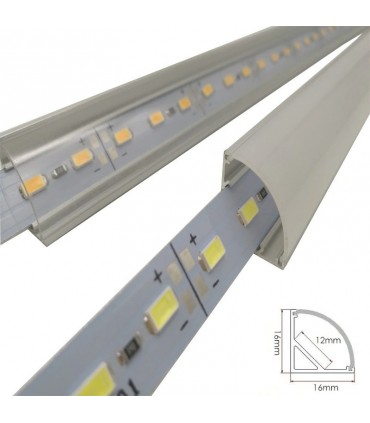 ЪГЛОВ АЛУМИНИЕВ ПРОФИЛ С LED ЛЕНТА 220V