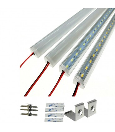 ЪГЛОВ АЛУМИНИЕВ ПРОФИЛ С LED ЛЕНТА 220V