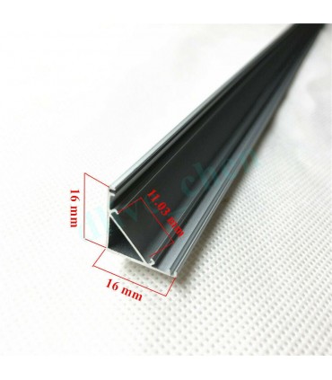 ЪГЛОВ АЛУМИНИЕВ ПРОФИЛ С LED ЛЕНТА 220V