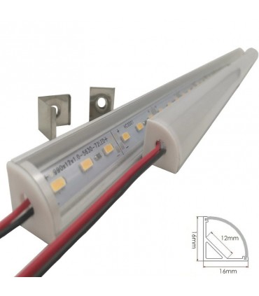 ЪГЛОВ АЛУМИНИЕВ ПРОФИЛ С LED ЛЕНТА 220V