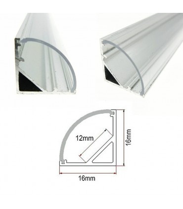 ЪГЛОВ АЛУМИНИЕВ ПРОФИЛ С LED ЛЕНТА 220V