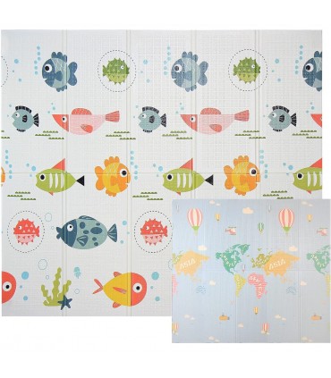 Двулицева детска постелка за игра с размери 2 х 1.8 м.