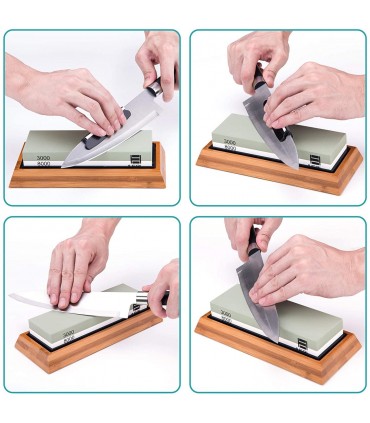 Японски брус за заточване на ножове с дървена стойка
