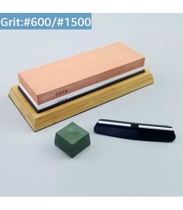 Японски брус за заточване на ножове с дървена стойка