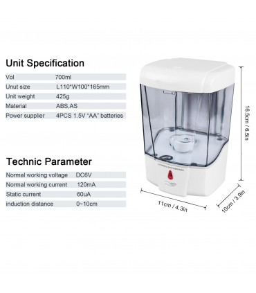 Сензорен диспенсър за течен сапун за стена