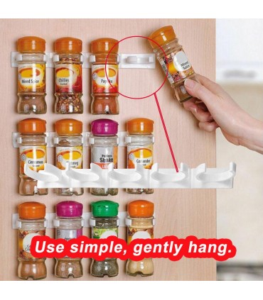 Лепящ се органайзер за подправки за стена или шкаф с 20 отделения
